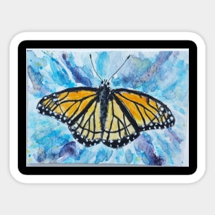 Monarch Butterfly painting Sticker